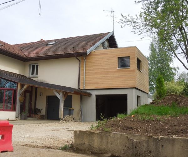 Extension avec toit plat